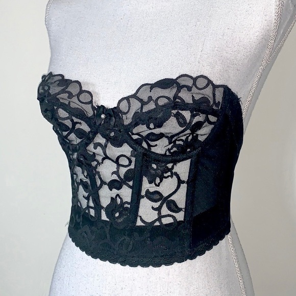Vintage Victoria’s Secret Vine Scroll Lace Bustier - Picture 2 of 6